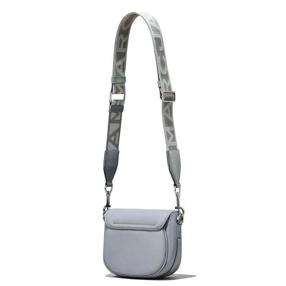 Marc Jacobs Women's The Messenger Saddle Bag Small In Leather Gray OS - Picture 7 of 14